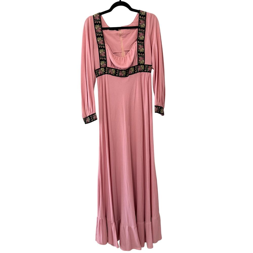 Gunne Sax Black Label Rare Renaissance Long Sleeve Dress - Picture 2 of 11